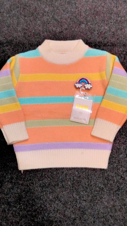 Rainbow rabbit wool sweater