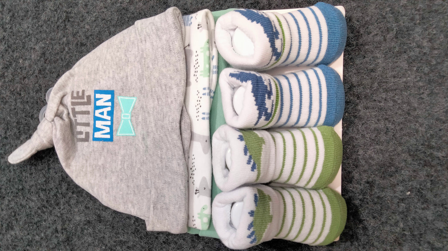 Cap and booties pack of 5