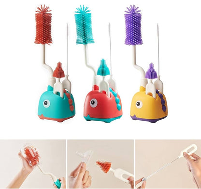 Silicone feeder brush set